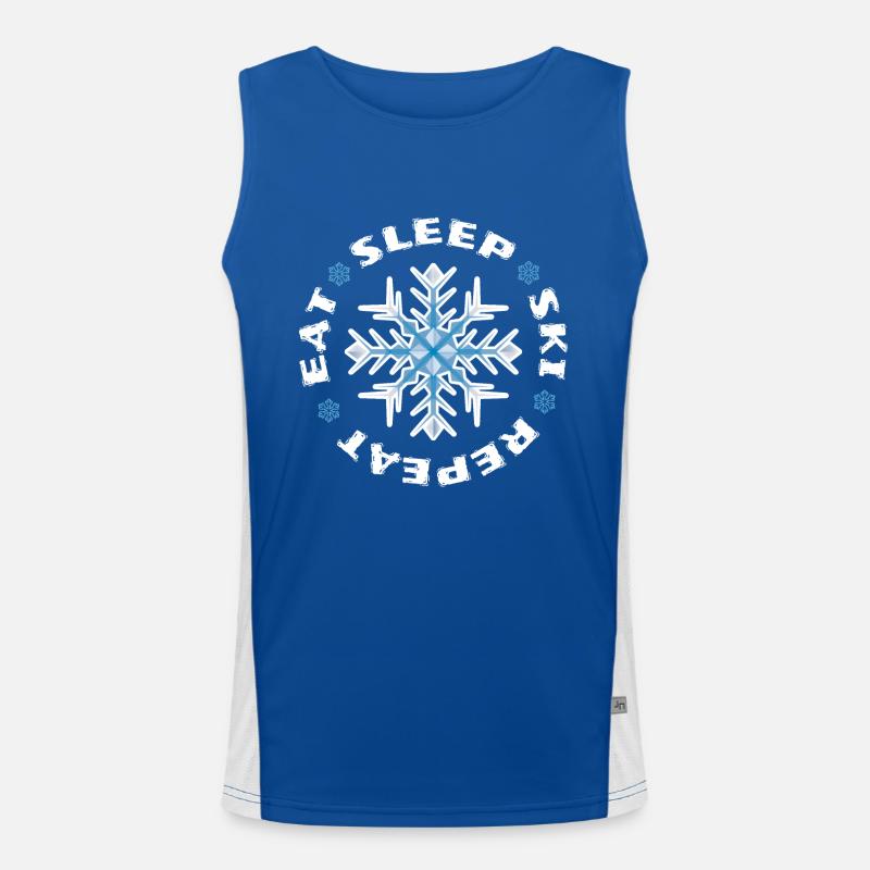 Eat Sleep Ski Repeat Débardeur respirant contrasté Homme 