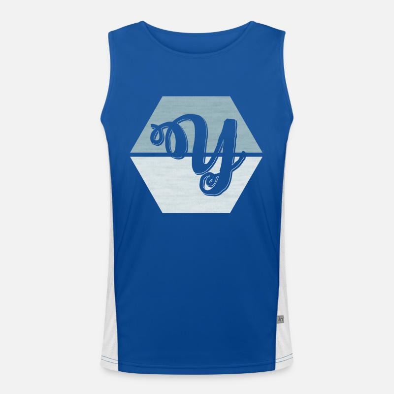 Stripe Hype Funktionelles Kontrast-Tank Top für Männer 