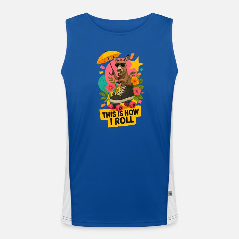 Âne enroulé avec style Débardeur respirant contrasté Homme 