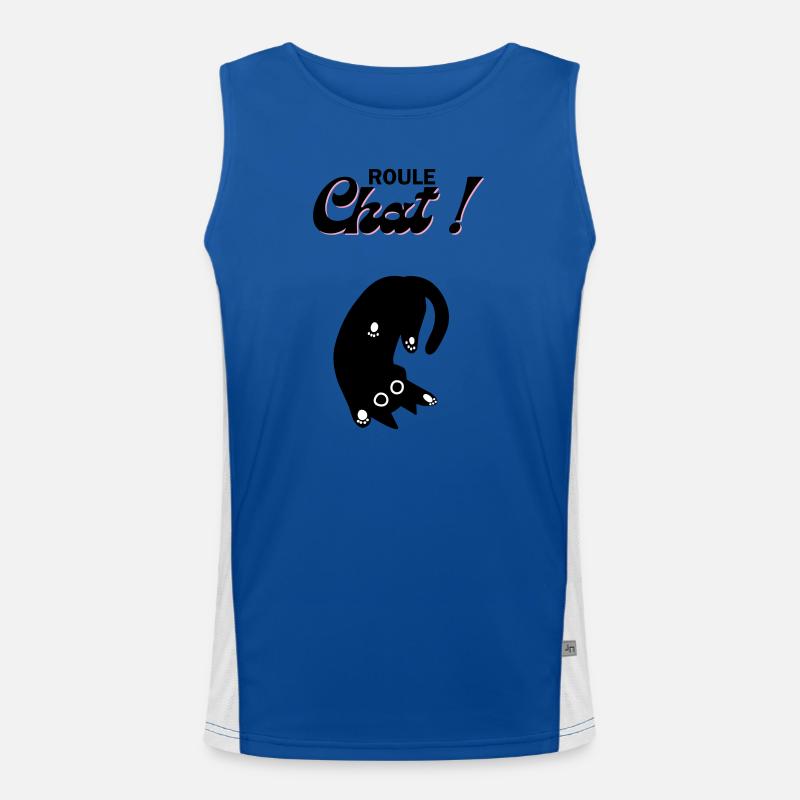 Freewheeling cat! Men's Functional Contrast Tank Top 