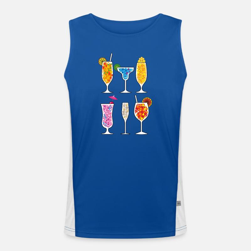 Summer drinks Men's Functional Contrast Tank Top 