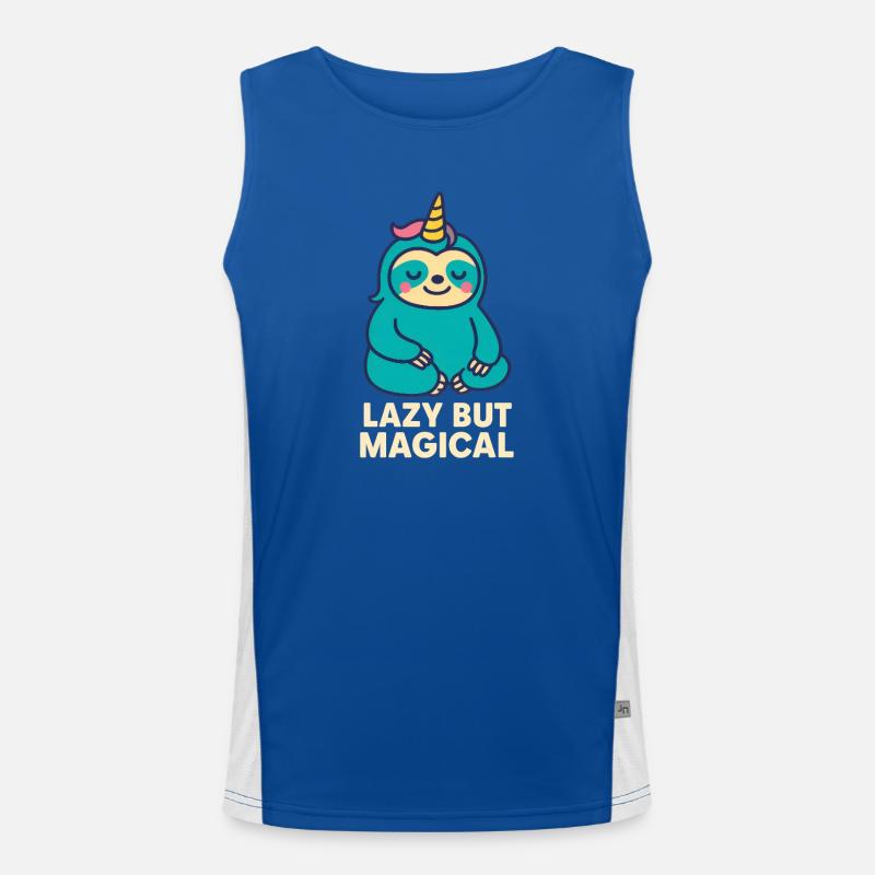 Slothicorn - Lazy but Magical Funktionelles Kontrast-Tank Top für Männer 