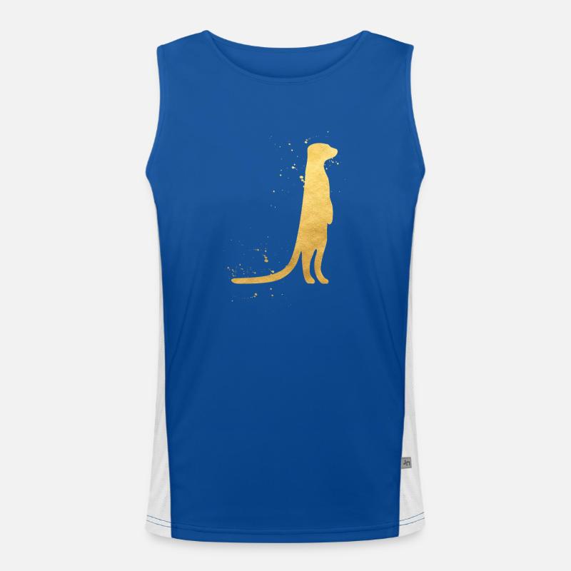 Silhouette de la Suricate dorée Débardeur respirant contrasté Homme 
