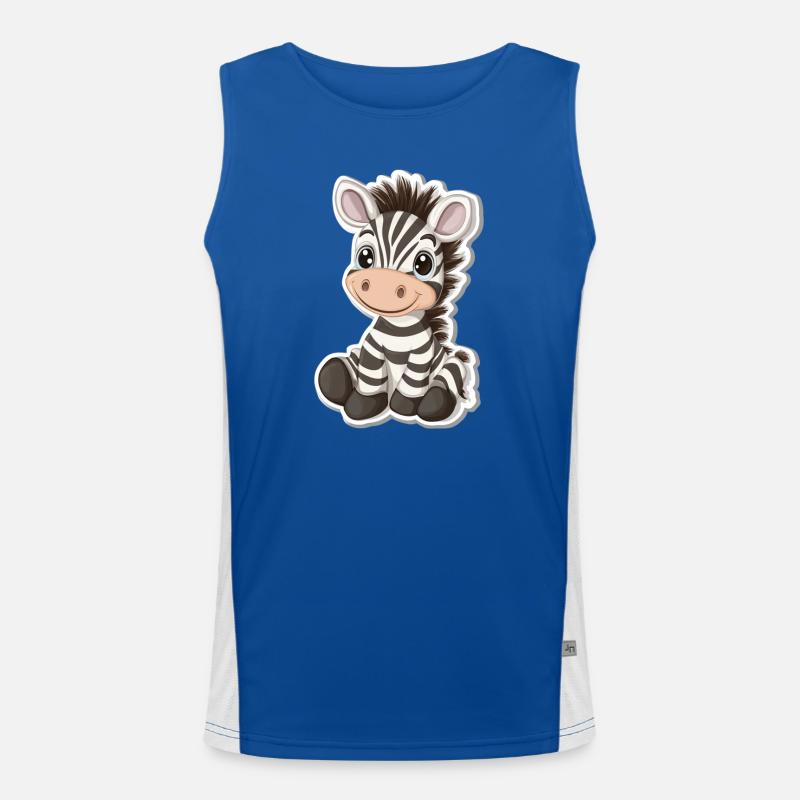Zebra Funktionelles Kontrast-Tank Top für Männer 