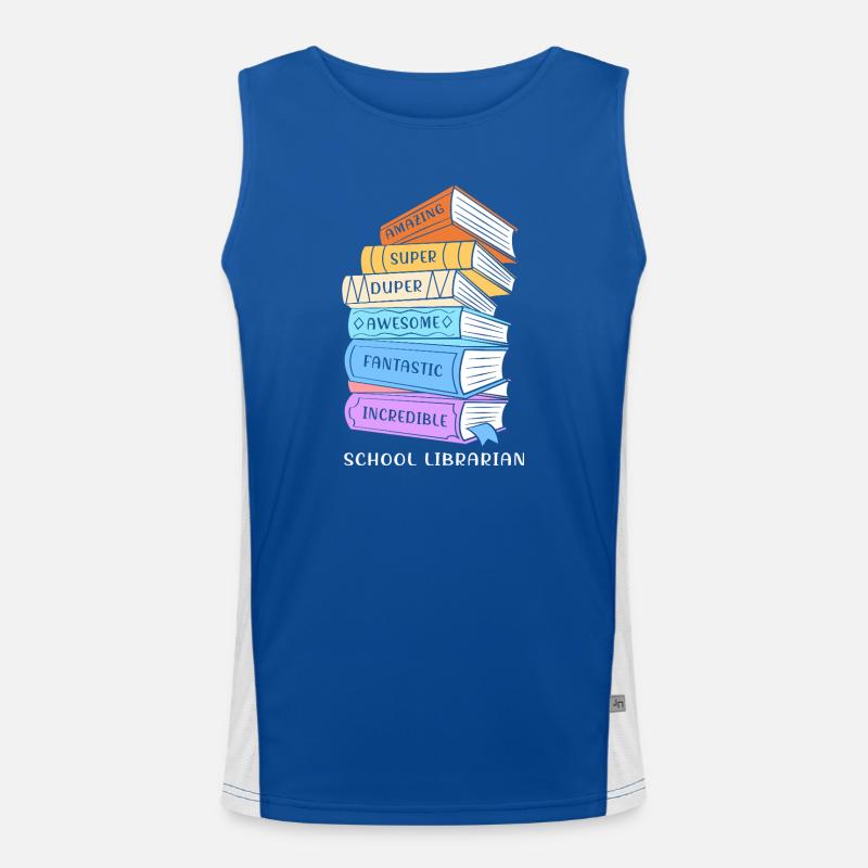 Reading Library Bookworm Men's Functional Contrast Tank Top 