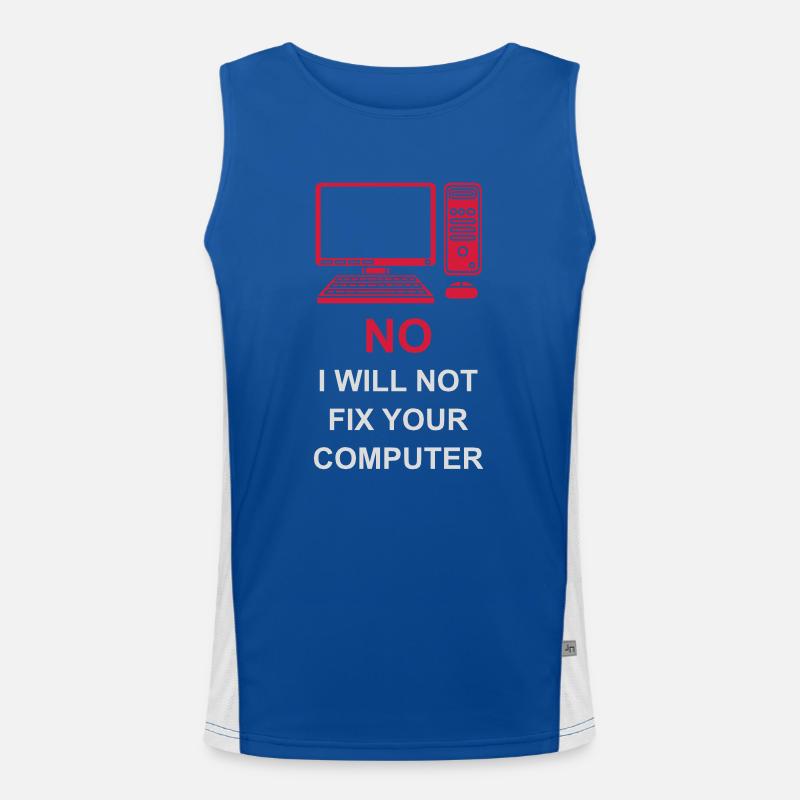 not fix your computer Men's Functional Contrast Tank Top 