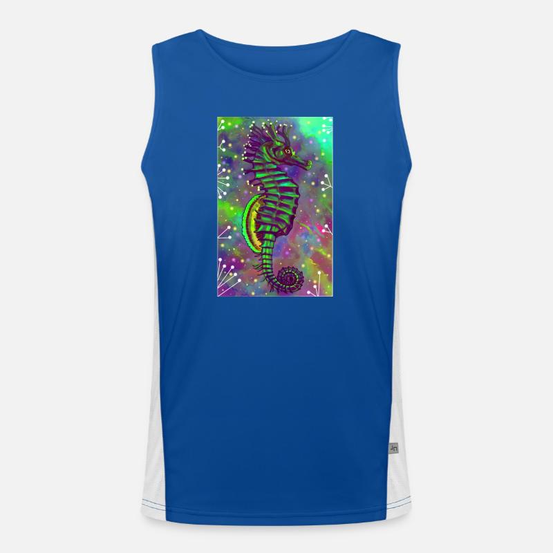 Seepferdchen Funktionelles Kontrast-Tank Top für Männer 