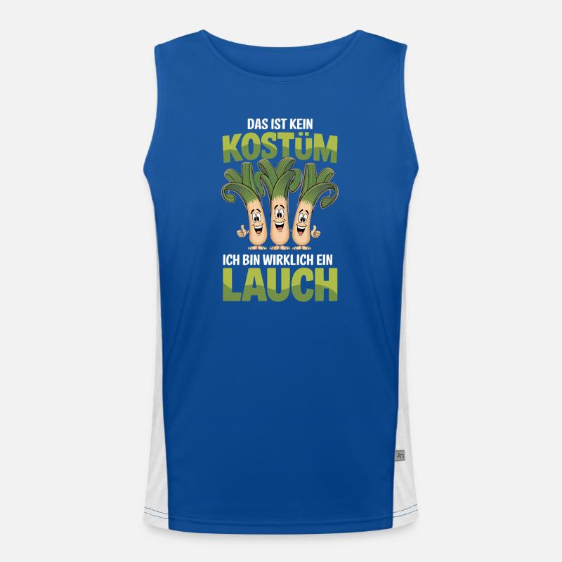  Das Ist Kein Kostüm Ich Bin Wirklich Ein Lauch Funktionelles Kontrast-Tank Top für Männer 