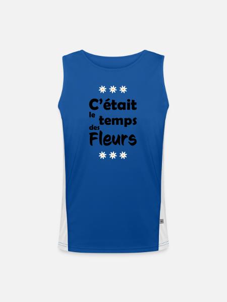 Es war Blumenzeit - Funktionelles Kontrast-Tank Top für Männer - Royal/Weiß