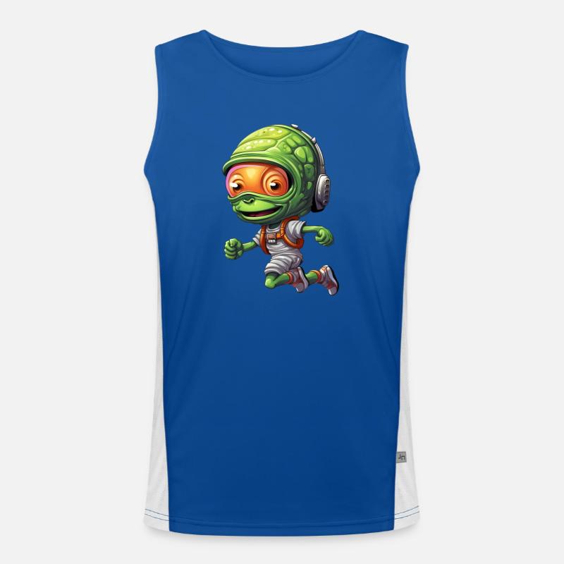 Alien Jogger: Sprinten & Marathon Lauf-Design Funktionelles Kontrast-Tank Top für Männer 