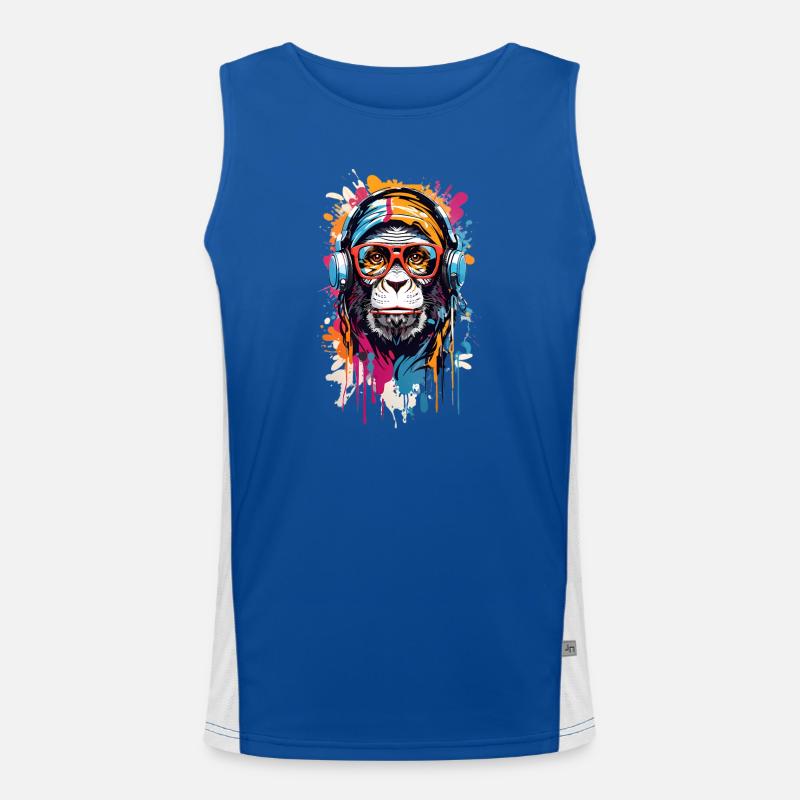 Coole Affe Funktionelles Kontrast-Tank Top für Männer 