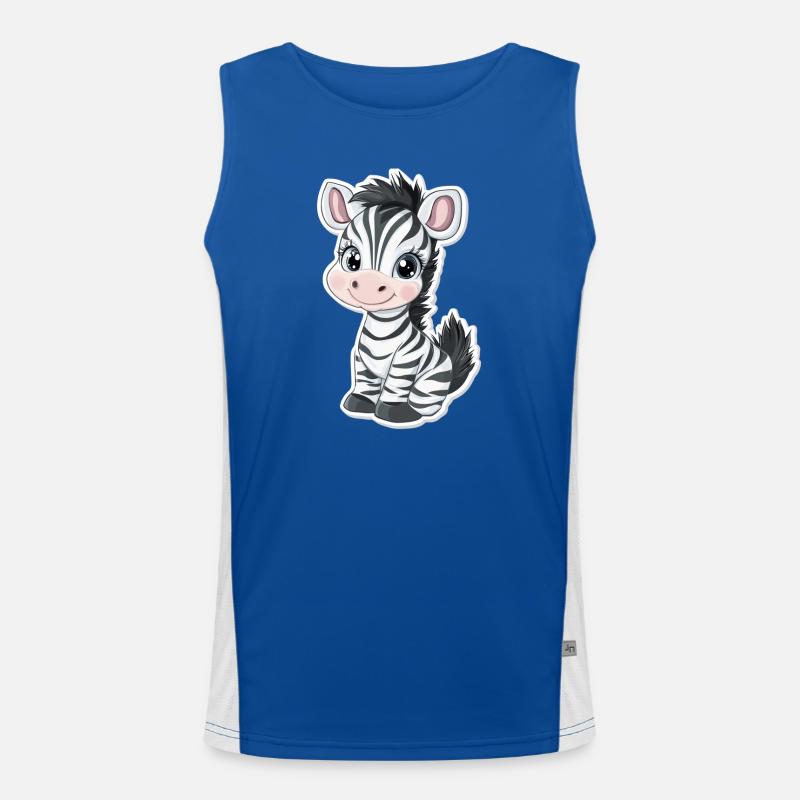 Zebra Funktionelles Kontrast-Tank Top für Männer 