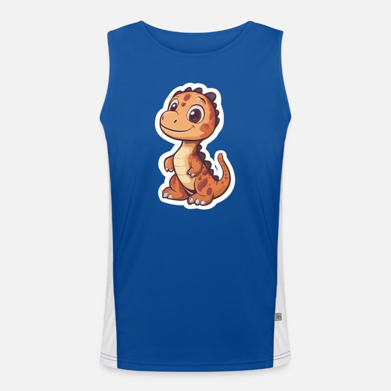 Dinosaurier Funktionelles Kontrast-Tank Top für Männer 