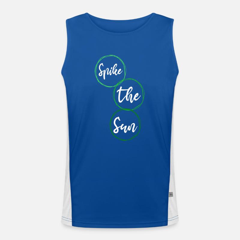 beach volleyball techniques present Funktionelles Kontrast-Tank Top für Männer 