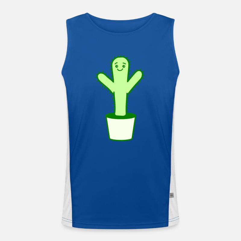 Cactus épineux Cactus du désert Pot de fleurs Débardeur respirant contrasté Homme 