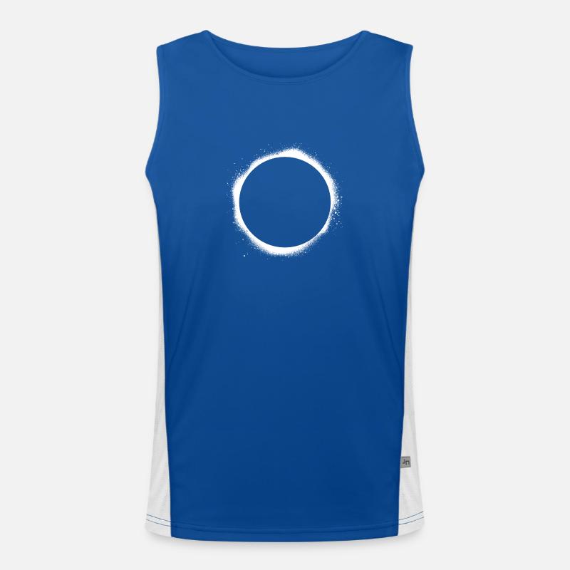 solar eclipse - Men's Functional Contrast Tank Top  - royal/white
