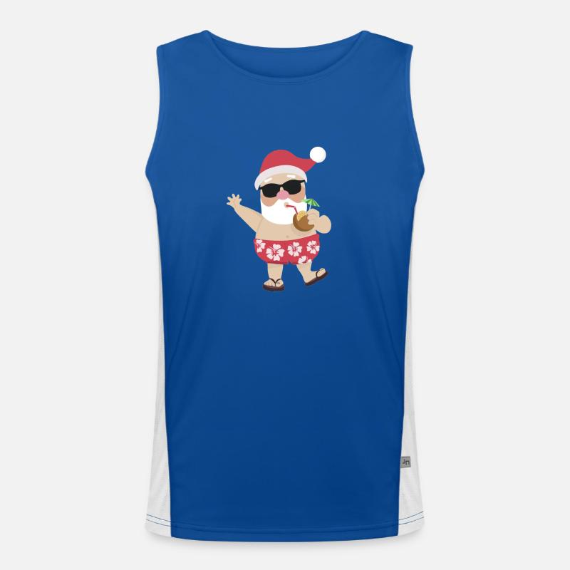 Père Noel cute Summer Débardeur respirant contrasté Homme 