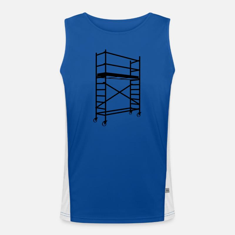 Scaffolding with wheels – shadow image - Men's Functional Contrast Tank Top  - royal/white
