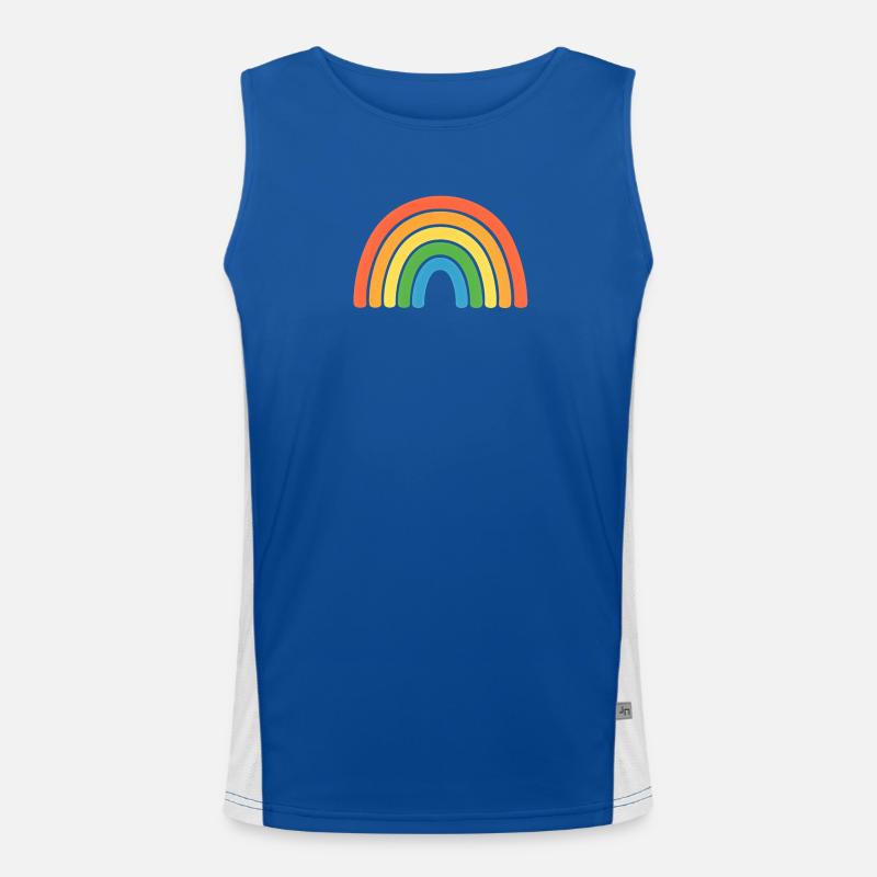 Regenbogen Funktionelles Kontrast-Tank Top für Männer 
