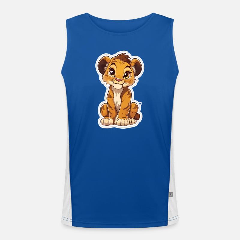 Löwe Funktionelles Kontrast-Tank Top für Männer 