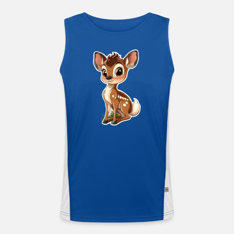 roe deer Men's Functional Contrast Tank Top 