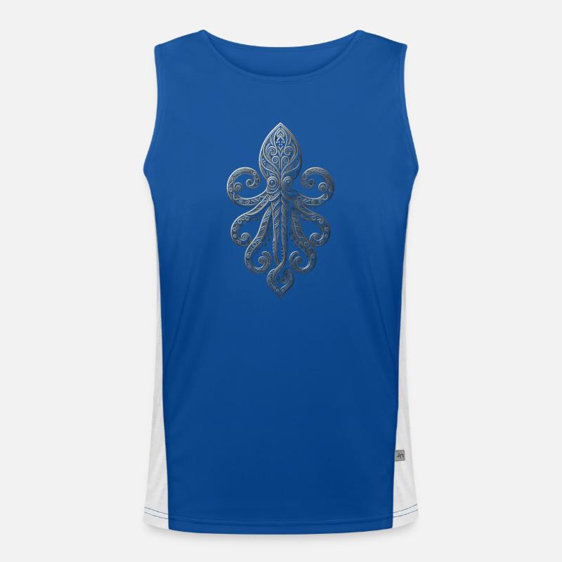 Octopus Ornament Polynesia Men's Functional Contrast Tank Top 