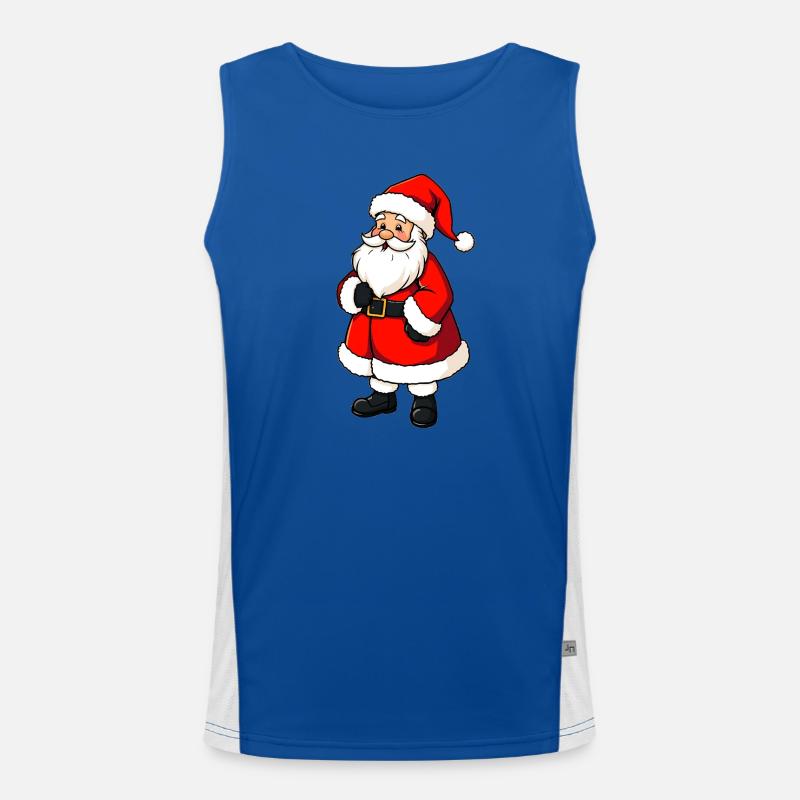 Weihnachtsmann Funktionelles Kontrast-Tank Top für Männer 