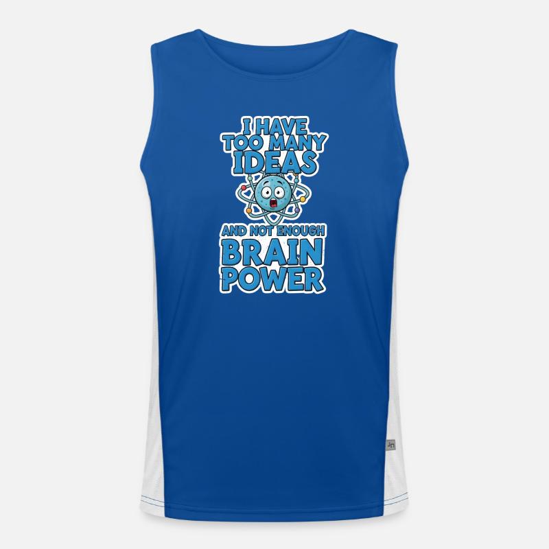 Brain Power Comic Shirt Geschenk Funktionelles Kontrast-Tank Top für Männer 
