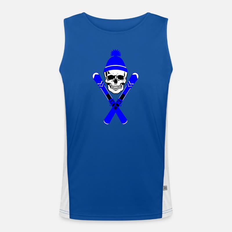 Skier Skull Men's Functional Contrast Tank Top 