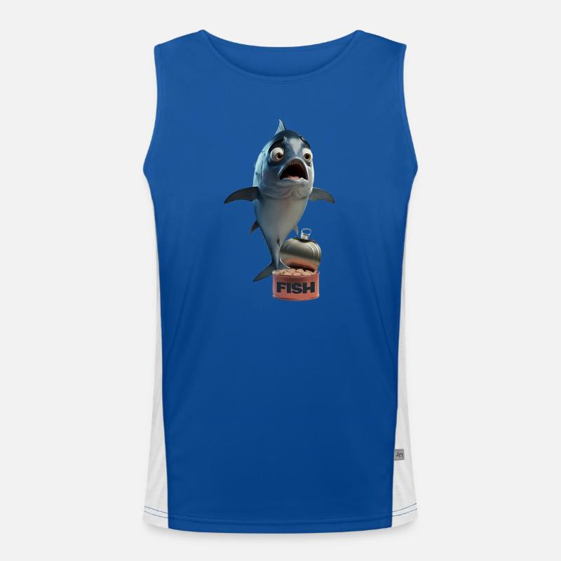 Upset Fish Funktionelles Kontrast-Tank Top für Männer 
