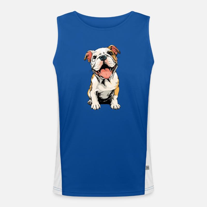 Illustration du chiot bouledogue anglais Débardeur respirant contrasté Homme 
