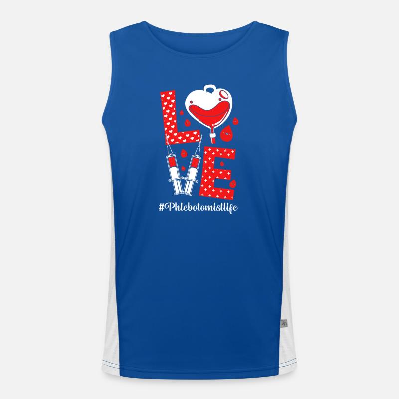Blutspende Blut Blutspender Funktionelles Kontrast-Tank Top für Männer 