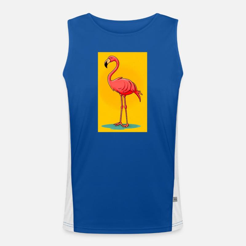 Flamingo Funktionelles Kontrast-Tank Top für Männer 