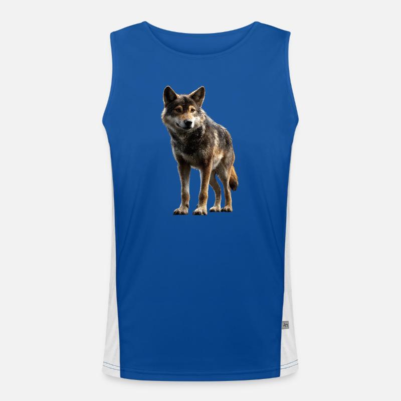 Wolf Love Wolves Wolf Pack Wolfhound Wild Wolf Men's Functional Contrast Tank Top 