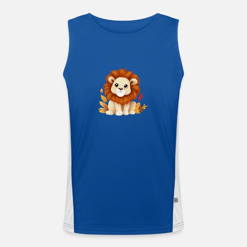 Lion d’automne - feuilles et feuillage panachés Débardeur respirant contrasté Homme 