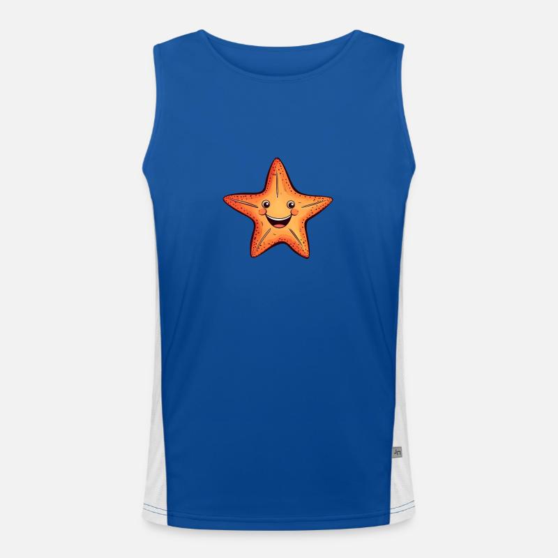 Seestern Comic Kawaii Funktionelles Kontrast-Tank Top für Männer 