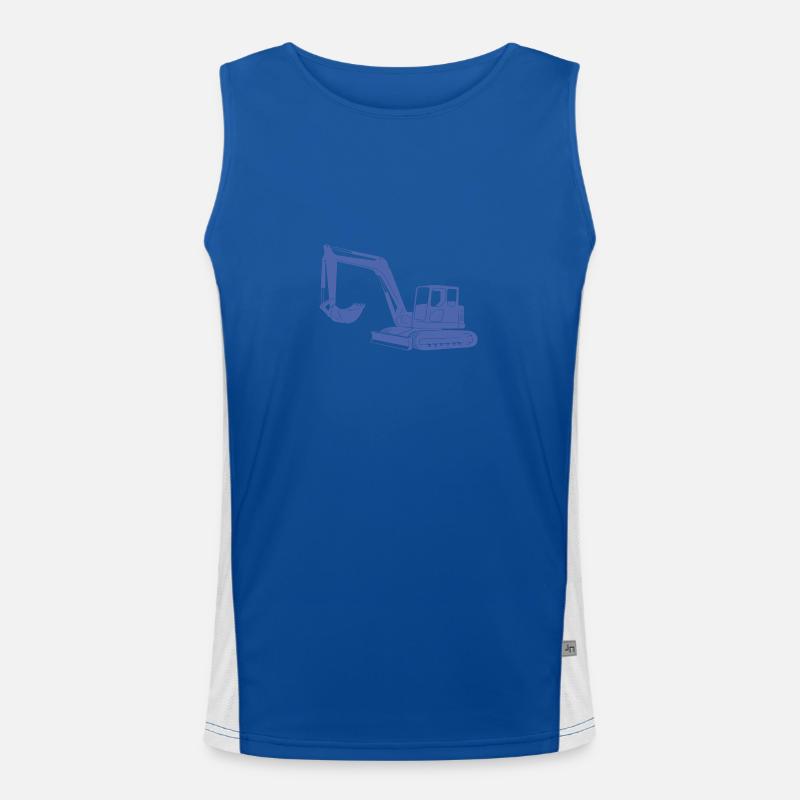 Baggerfahrer Silhouette - Baugeräteführer Funktionelles Kontrast-Tank Top für Männer 