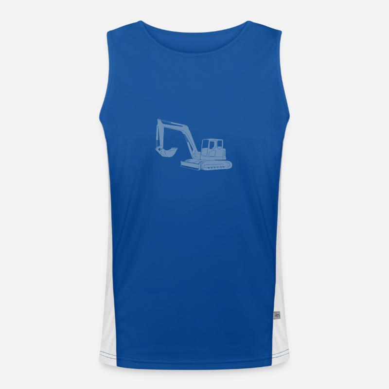 Baggerfahrer Silhouette - Baugeräteführer Funktionelles Kontrast-Tank Top für Männer 