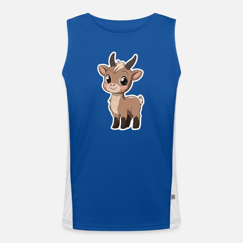 Ziege Funktionelles Kontrast-Tank Top für Männer 