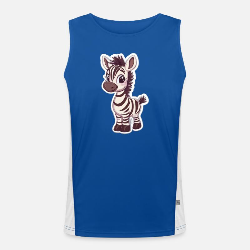 Zebra Funktionelles Kontrast-Tank Top für Männer 