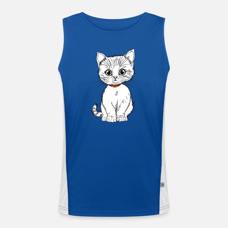 white Men's Functional Contrast Tank Top 