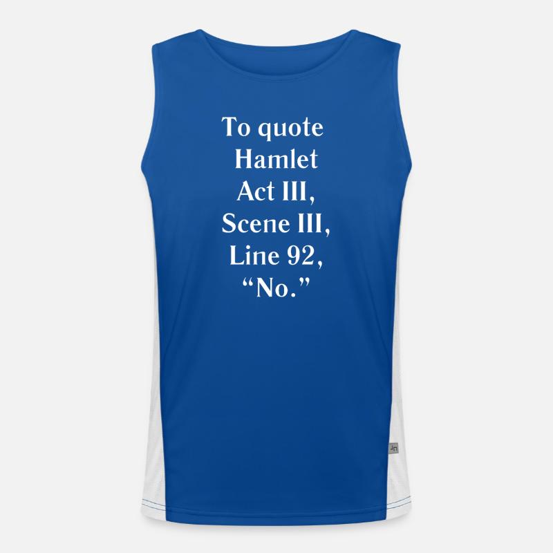 Hamlet Acte III Citation Tee Débardeur respirant contrasté Homme 
