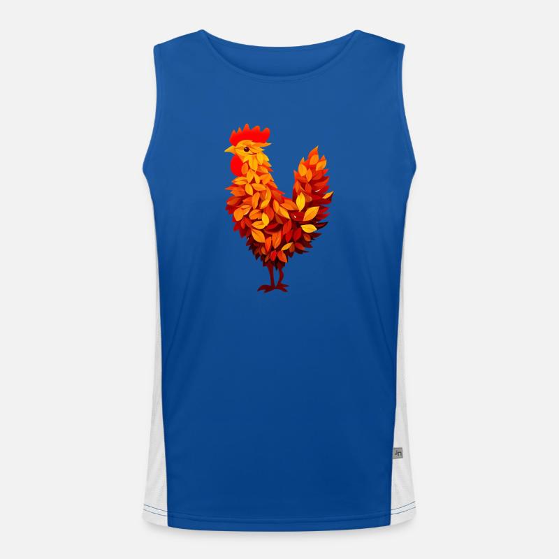 Poulet de feuilles panachées Automne Automne Débardeur respirant contrasté Homme 