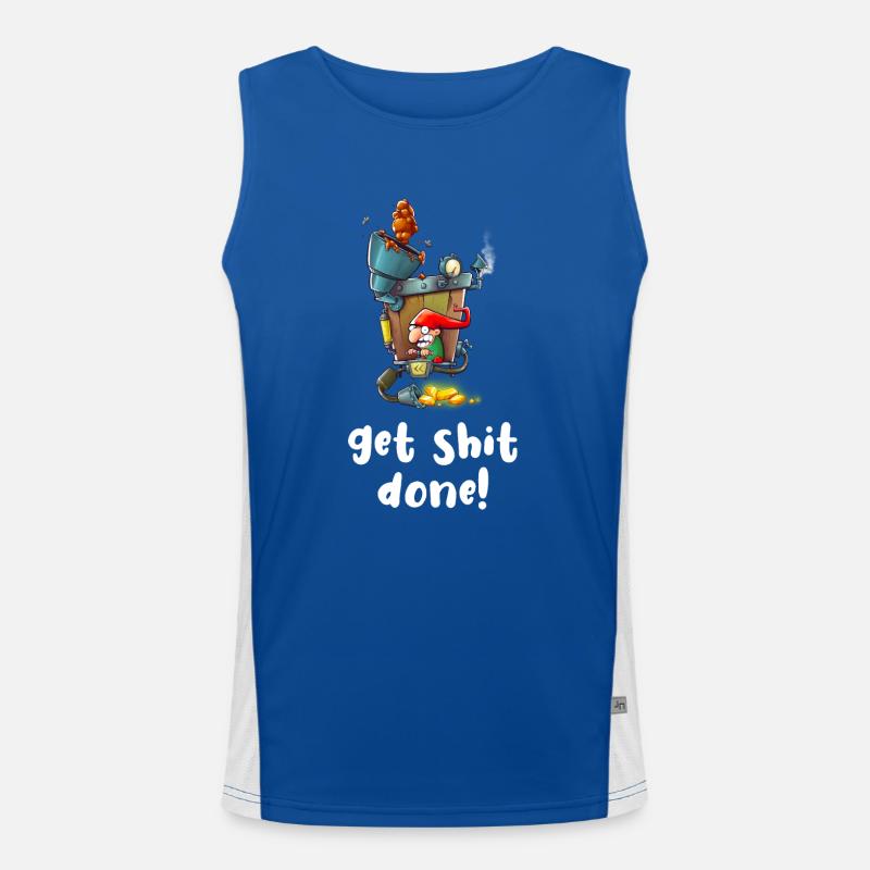 get shit done Funktionelles Kontrast-Tank Top für Männer 