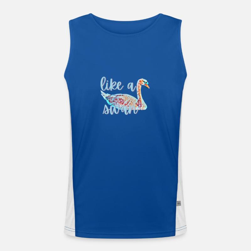 Wie ein Schwan - wunderschön und frei Funktionelles Kontrast-Tank Top für Männer 