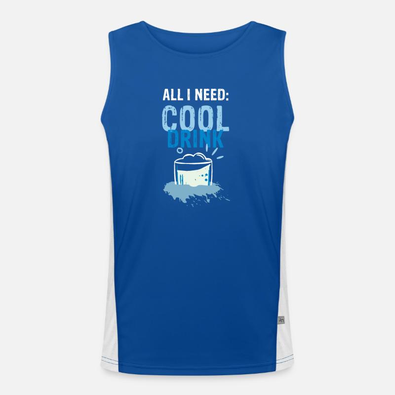 ALL I NEED is cool drink | Hitze Funktionelles Kontrast-Tank Top für Männer 