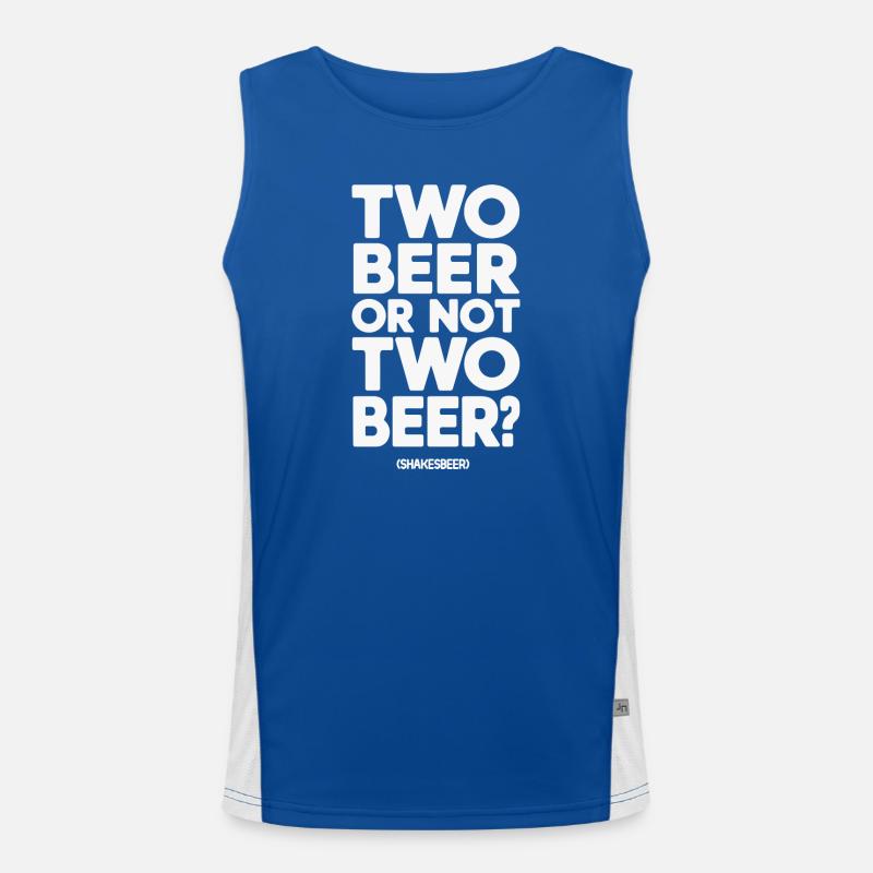 Two Beer or Not Two Beer? Bold Typography Funktionelles Kontrast-Tank Top für Männer 