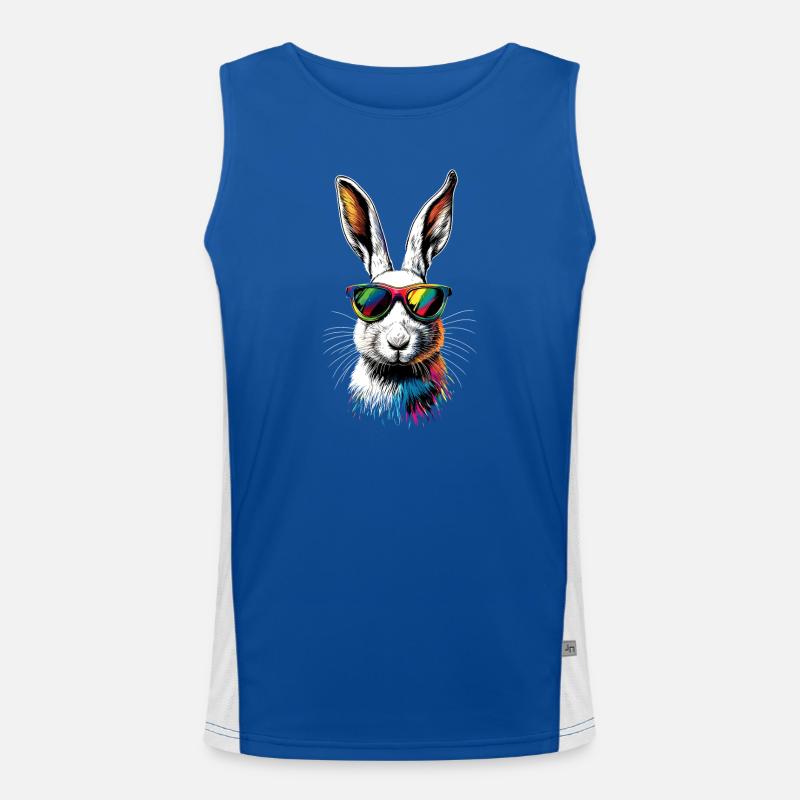 Mountain Rabbit Arctic Hare Albino Rabbit White Rabbit Men's Functional Contrast Tank Top 