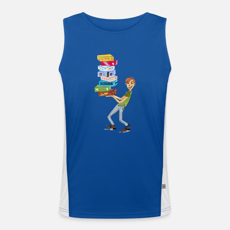 Board Game Fan - Men's Functional Contrast Tank Top  - royal/white