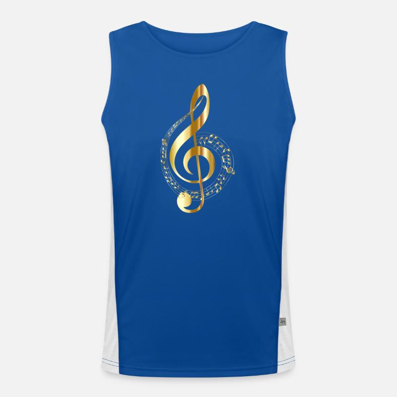 Musiknote Funktionelles Kontrast-Tank Top für Männer 